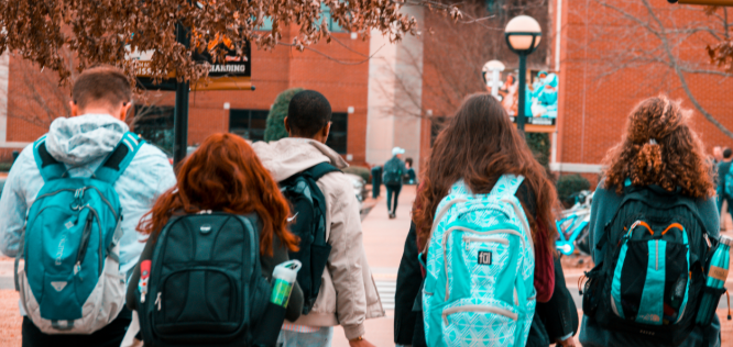 students with backpacks